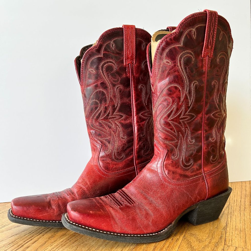 Ariat Legend 11" Redwood Square Toe, Leather cowboy boots